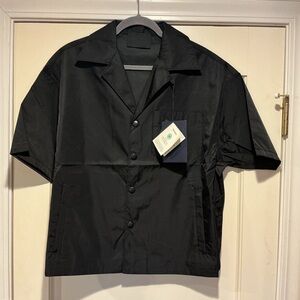 ❤️‍🔥CLEARANCE❤️‍🔥 NWOT PRADA Men Black Re-Nylon Button-Up Shirt, Size S
